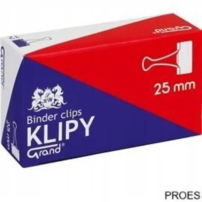 Produktbild von GRAND Büroklammern 25mm Schwarz 12 Stück Metall