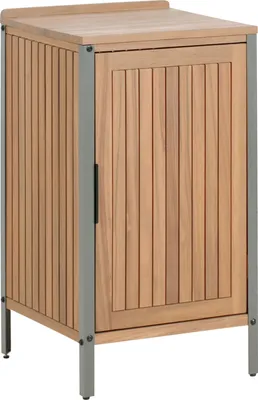 Produktbild von BELIANI Outdoor-Küchenschrank Braun es Akazienholz 50x50x92 cm mit Holzplatte Modern Outdoor-Küchenmöbel für Garten Draußen Außenbereich