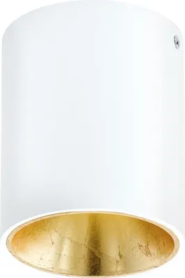 Produktbild von EGLO LED Deckenleuchte Polasso, Deckenlampe aus Metall in Weiß und Gold, Wohnzimmerlampe warmweiß, Ø 10 cm