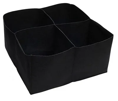 Zdjęcie produktu dla Donica podwyższona - Składana - Filc 2 mm - Czarny - 60 x 60 x 30 cm
