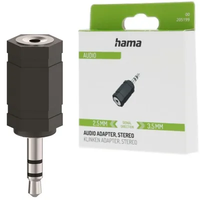 Produktbild von Hama 00205199, 2.5mm, 3.5mm, Schwarz, Silber
