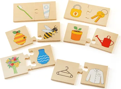 Produktbild von Bigjigs Toys Didaktisches Puzzle Was zusammengehört