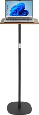Imagen del producto de Soporte para portátil, ajustable en altura, de 46 a 112 cm, de madera, color , para el teletrabajo