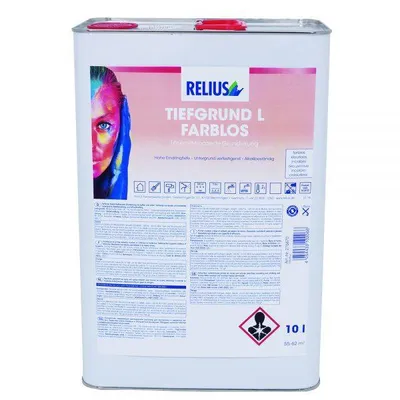 Produktbild von Relius Tiefgrund L farblos 2,5 Liter - Farbloses Grundiermittel mit hoher Eindringtiefe