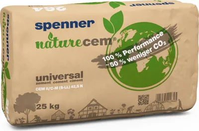 Produktbild von Spenner Zement naturecem CEM II/C-M (S-LL) 42,5N 25kg, Portlandkompositzement