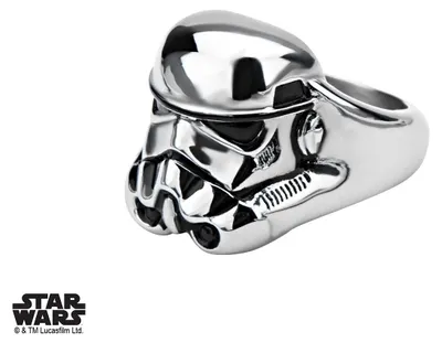 Obrázok produktu pre Star Wars – Pánsky prsteň zo nehrdzavejúcej ocele, 3D model Stormtroopera – veľkosť 11