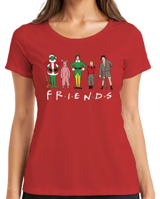 Produktbild von Friends Weihnachtsfilme Cartoon - Weihnachten Christmas Xmas Damen T-Shirt, Rot, M