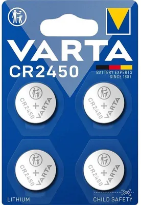 Zdjęcie produktu dla Bateria guzikowa Varta CR2450, 3V, litowa, opakowanie 40 sztuk