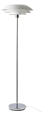 Produktbild von Stehlampe Stehleuchte Standleuchte standlampe Bodenlampe Leseleuchte Innenbeleuchtung DL45 weiß Chrom