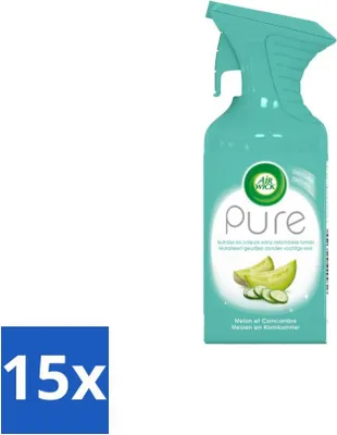 Image de Air Wick – Spray d'ambiance – Melon pur & concombre – 250 ml - Pack économique - 15 pièces