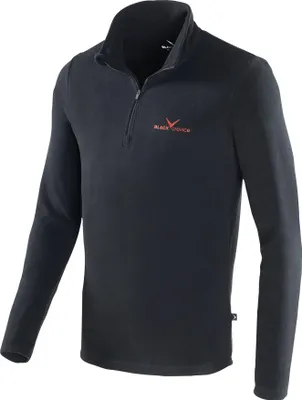 Produktbild von BLACK CREVICE - Herren Fleece Pullover > 170g/m2 | Farbe: Schwarz/Rot | Größe: L