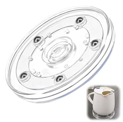 Produktbild von 10 cm drehbarer Acryl-Drehteller mit Kunststoffkugellagern, für Gewürzregale und Vorratskammern, transparenter Drehteller mit Kugellagern