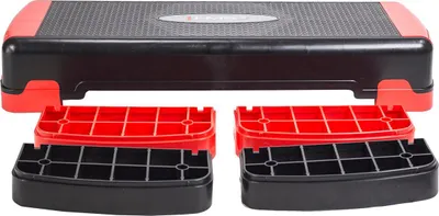 Image de Plateforme d'aérobic, noir-rouge, hauteur réglable