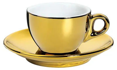 Imagen del producto de Cilio, juego de 6 tazas de espresso ROMA, color dorado
