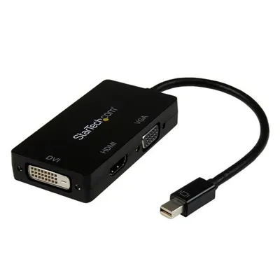 Produktbild von StarTech.com 3 in 1 Mini DisplayPort Adapter - 1080p - Mini DP / Thunderbolt to HDMI / VGA / DVI Splitter for Your Monitor (MDP2VGDVHD)