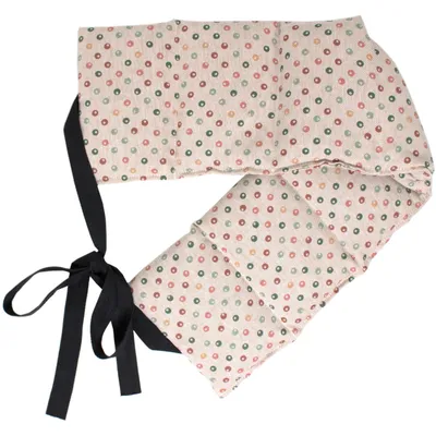 Produktbild von Kirschkernkissen 7-Kammer mit Band, 65x15 Bio-Stoff "Punkte" - Wärmekissen Rücken, Körnerkissen