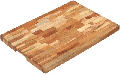 Imagen del producto de Bloque de madera maciza de acacia, dimensiones 60x40x4 cm
