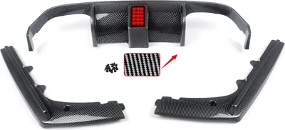 Immagine prodotto di Labbro diffusore paraurti posteriore con LED - Per BMW F80 M3/F82 M4 (2015-2020) - Fibra di carbonio - Accessori auto