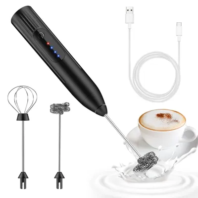Obrázek produktu pro Elektrický pěnový nástavec na mléko, USB, nabíjecí. Elektrický pěnovač mléka