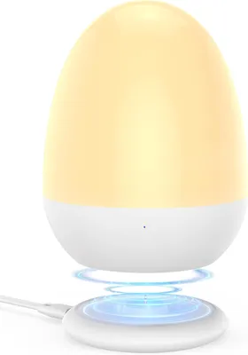 Immagine prodotto di JolyWell, luce notturna per bambini, luce notturna per bambini con pad di ricarica stabile, controllo a sfioramento e impostazione del timer, ABS + PC, JW-CL001