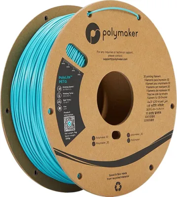 Produktbild von Polymaker PolyLite PETG TEAL 1.75 mm 1KG