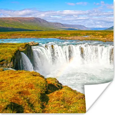 Produktbild von MuchoWow® Poster Wasserfall - Wasser - Natur 75x75 cm - Wand Dekoration