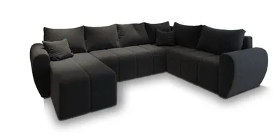 Produktbild von Masseno Ecksofa MADISON XL R-S mit Schlaffunktion U-Form, Sofa mit Bettkasten, Wohnzimmersofa, Couch, Soffa, Bettsofa, Couchgarnitur- Schwarz, SAWANA 14