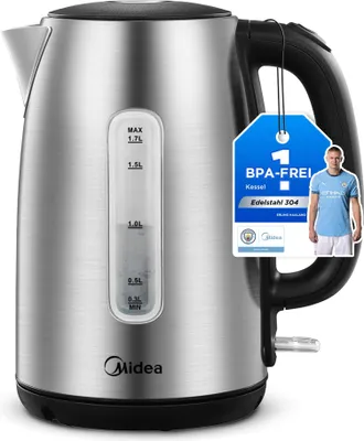 Productafbeelding van Midea MK-17S30A2, 1,7 liter, 2200 watt, Roestvrij staal, Roestvrij staal, Waterniveau-indicator