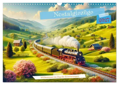 Produktbild von Nostalgiezüge (Wandkalender 2027 DIN A3 quer), CALVENDO Monatskalender