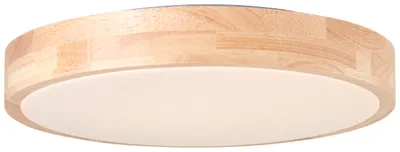 Produktbild von spritzwassergeschützte Holz LED Deckenlampe, Ø 34 cm, 3000K - 4500K
