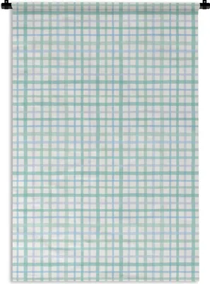 Produktbild von MuchoWow® Wandteppich Wandbehang Pastell - Muster - Blau 120x180 cm Tapisserie Dekoration Wandtuch - Schlafzimmer - Dekorationen für das Haus