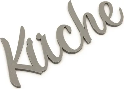 Produktbild von Zwayve Küche Türschild Küchen 3D Schriftzüge Zimmer Selbstklebend Grau