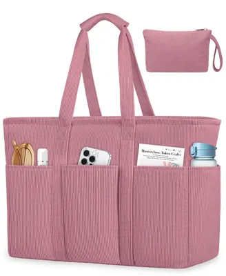 Produktbild von Strandtasche XXL - Wasserdichte Strandtasche - Damenhandtasche mit Reißverschluss - 45L Kapazität - 12 Fächer - Langlebig und Rissfest - Handtasche