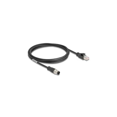 Obrázok produktu pre DeLOCK 80851, 2 m, Cat5e, S/FTP (S-STP), M12, RJ-45, Čierna