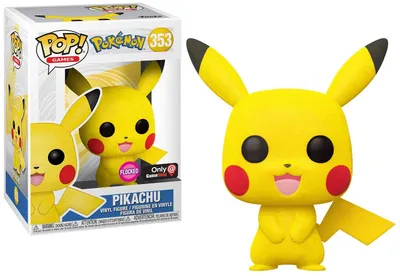 Produktbild von Funko POP! Games: Pokemon - Pikachu [Flocked] #353 Exclusive