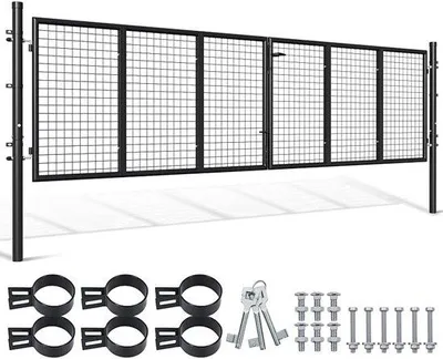 Obrázok produktu pre Okrúhle oceľové brány s pozinkovaným povrchom, zelené, rozmer 350 x 100 cm.