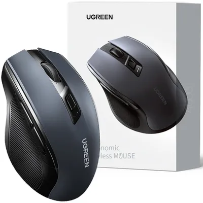 Produktbild von Ugreen Wireless Optische Usb 2.4Ghz / Bluetooth 5.0 4000 Dpi Maus Schwarz (Mu006)