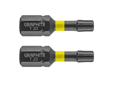 Zdjęcie produktu dla GRAPHITE Bity udarowe TX20 x 25 mm, 2 szt.