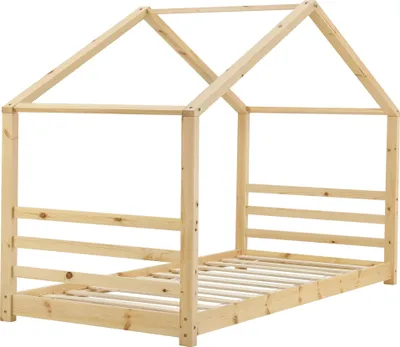 Productafbeelding van And OutdoorMatch kinderbed Nico - houten bed - huisbed - met lattenbodem - 90 x 200 cm - hout - voor kinderen - voor meisjes - voor jongens