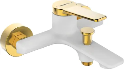Produktbild von Wandbatterie Batterie Für Badezimmer Alanis White/Gold