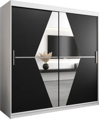 Produktbild von Kleiderschrank, Schiebetürenschrank Schlafzimmer, Schrank mit Spiegel BOLIWIA 200 cm