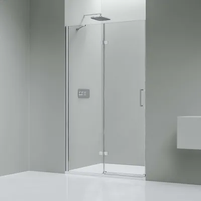 Produktbild von Nischendusche mit Drehtür an Festfeld NT403 - Nano Klarglas - 8 mm - Türanschlag RECHTS - Breite wählbar, Breite:1000 mm