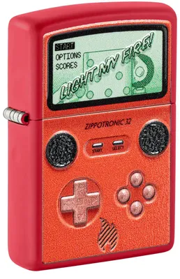 Zdjęcie produktu dla Zapalniczka Zippo Retro Gaming 3D Zippotronic czerwona matowa wiatroodporna metalowa
