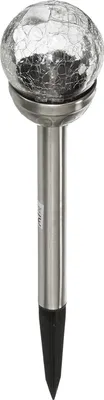 Produktbild von Cepewa Solar LED Wegleuchten Crackle Glas Ø8cm, Garten Deko, Bodenstecker