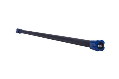 Produktbild von GORILLA SPORTS® Gewichtsstange - 5kg Gewicht, Rutschfest, Gummiert, aus Stahl - Langhantelstange, Weighted Bars, Aerobic Bar, Krafttraining
