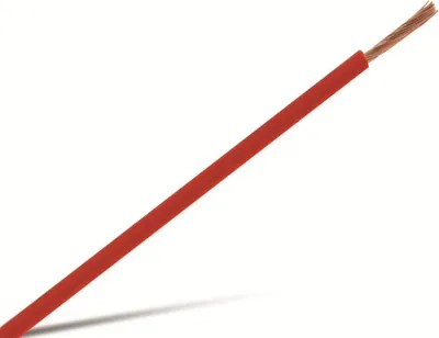 Produktbild von Kupfer Litze H07V-K feindrähtig PVC-isoliert 4 mm² 10 m rot 450/750 V