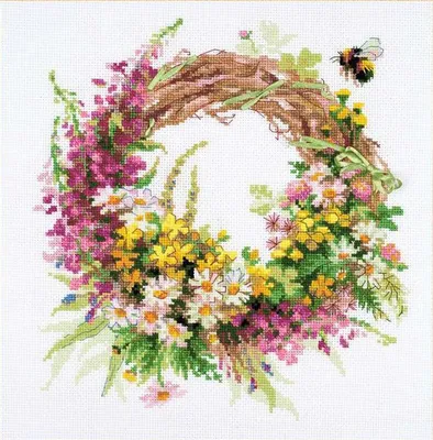 Produktbild von Riolis Counted Cross Stitch Kit Kranz mit Fireweed