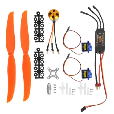 Image de Moteur sans balais A2212 1000KV avec ESC 40A, micro servo SG90 9G et hélice 1060 pour avion RC