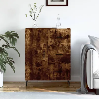 Produktbild von The Living Store Sideboard Räuchereiche 69,5x34x90 cm Holzwerkstoff