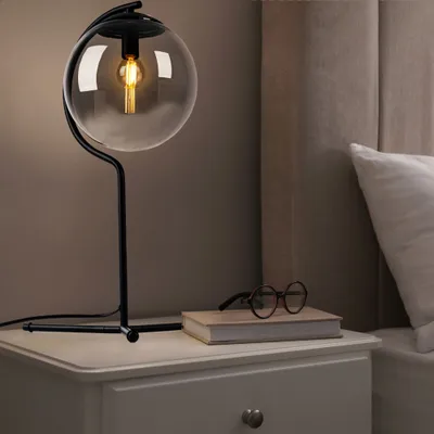 Produktbild von LED Tischleuchte, Metall, Glas, H 50 cm